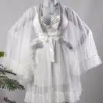 موديل صباحيه قصير أبيض كود 6014